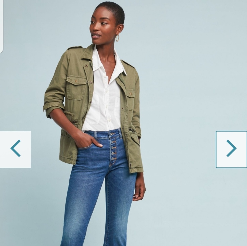 Lilly Aldridge army jacket